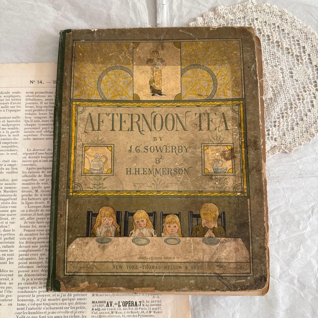 難有　稀少1880年アンティーク絵本ヴィクトリアン洋書ジャンクジャーナル古書
