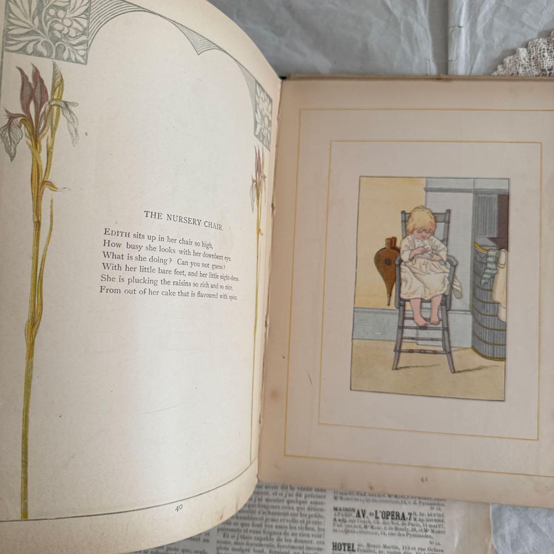 難有　稀少1880年アンティーク絵本ヴィクトリアン洋書ジャンクジャーナル古書