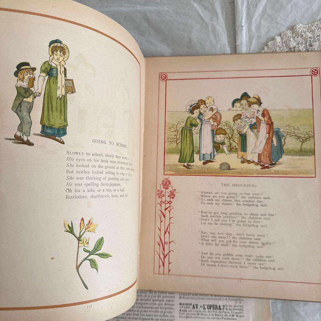 難有　稀少1880年アンティーク絵本ヴィクトリアン洋書ジャンクジャーナル古書