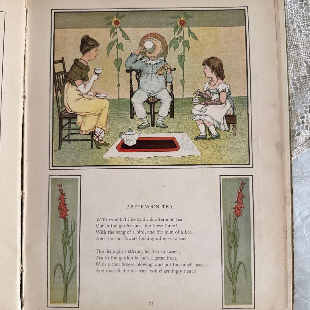 難有　稀少1880年アンティーク絵本ヴィクトリアン洋書ジャンクジャーナル古書