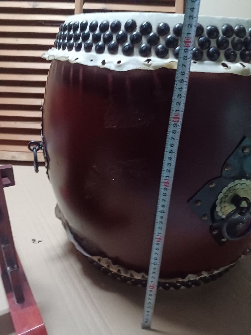 大きめ和太鼓 木製スタンド付き