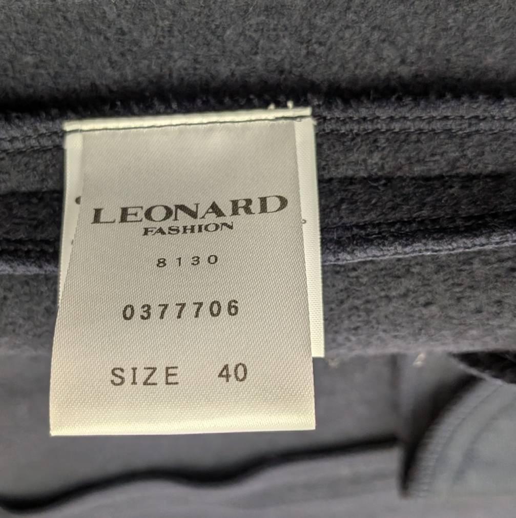 u*i様 【未使用】LEONARD レオナール 高級コート ネイビー系 ４０サイ