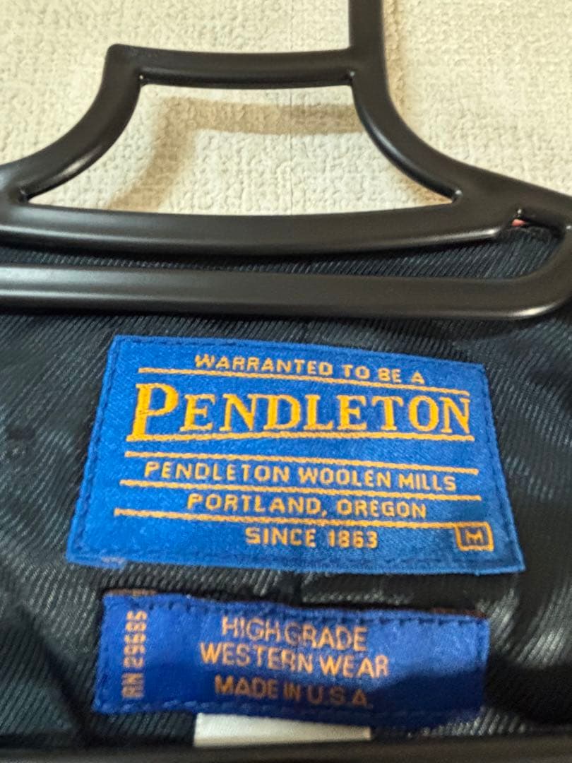 テ*ク様 Pendleton ウール ベスト M 赤 ネイティブ柄