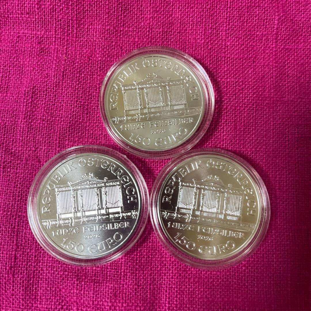 ウィーン銀貨 1オンス　3枚　野口