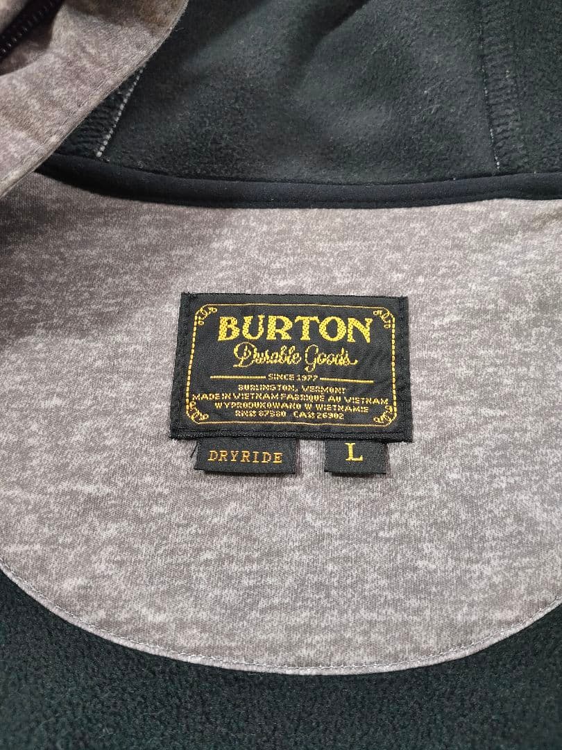 BURTON 撥水パーカー Lサイズ スノーボードウェア バートン プルオーバー