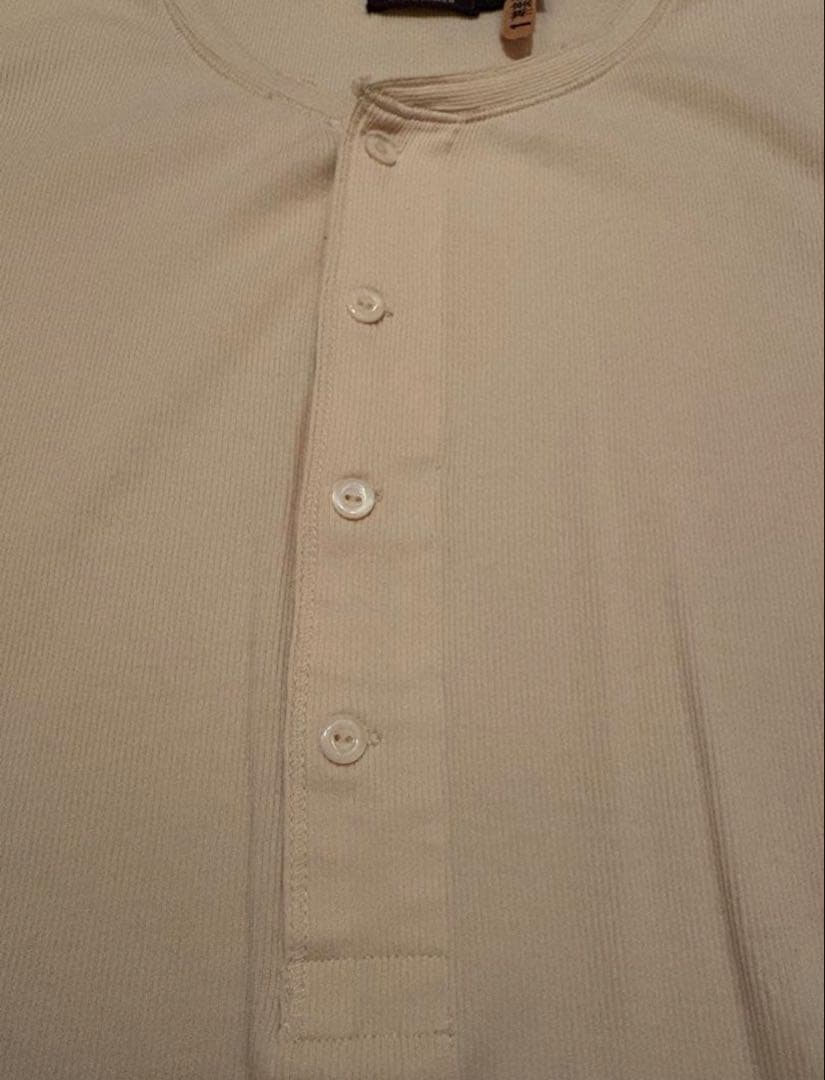 RRL ベージュ ヘンリーネック 半袖　M