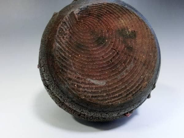 花瓶■古い梅花皮血線紋瓶 かいらぎ 花器 水滴 小さい一輪挿し 時代物 骨董品■