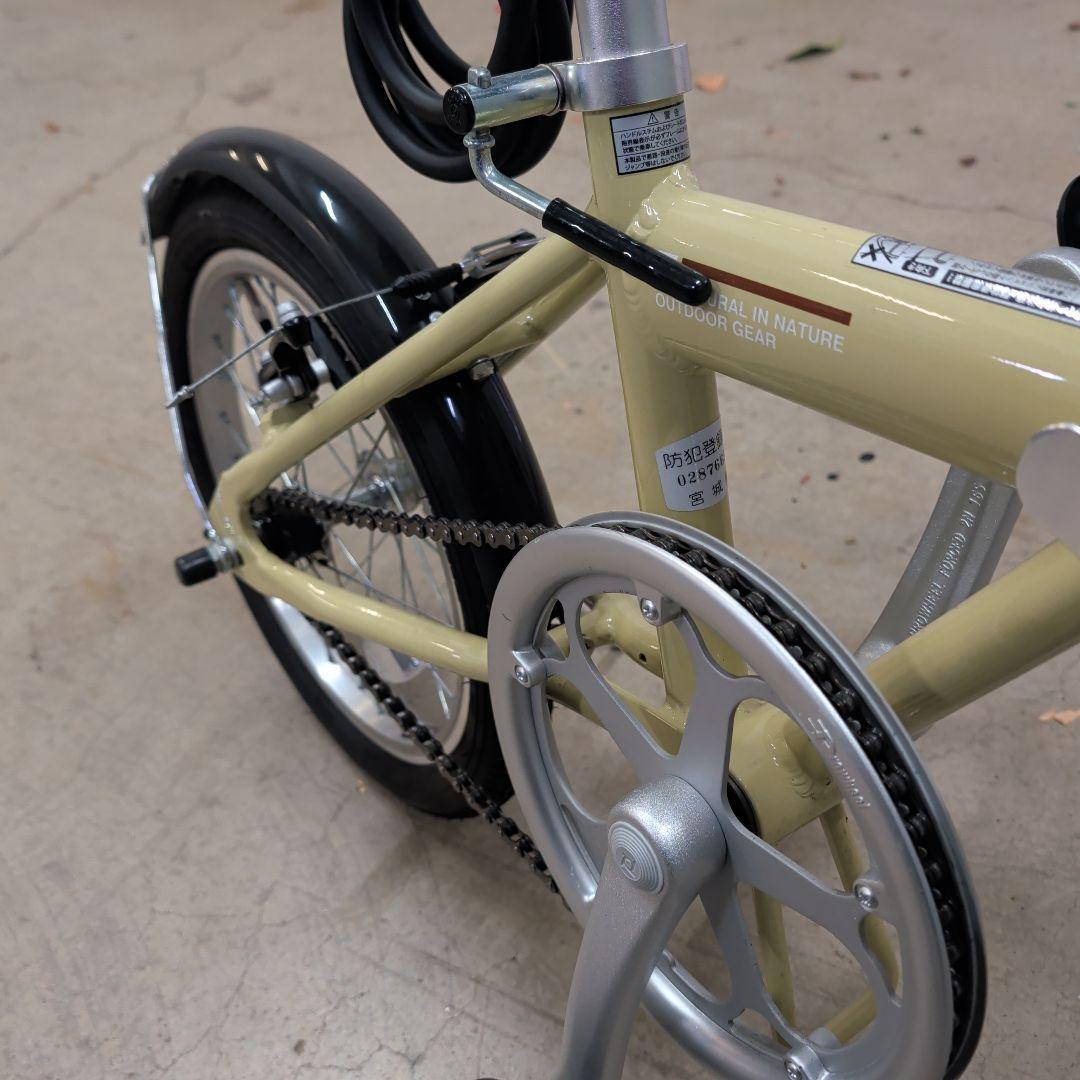 【引取限定】キャプテンスタッグ アルミ製折りたたみ自転車 ベージュ