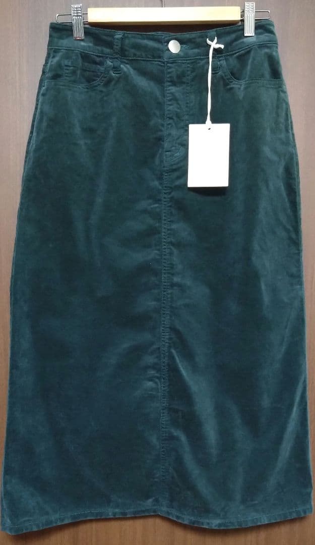 40号 23区【洗える】23区DENIM ベルベットストレッチAライン スカート