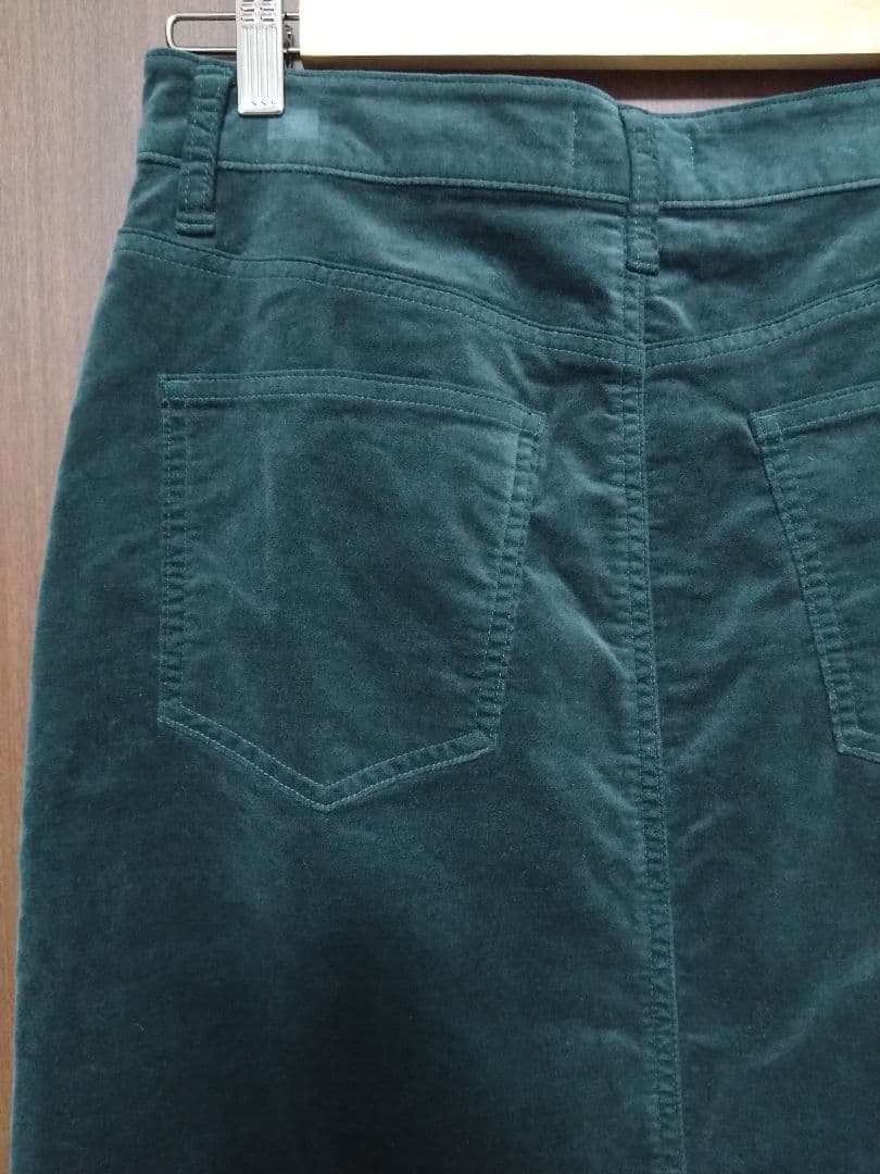 40号 23区【洗える】23区DENIM ベルベットストレッチAライン スカート