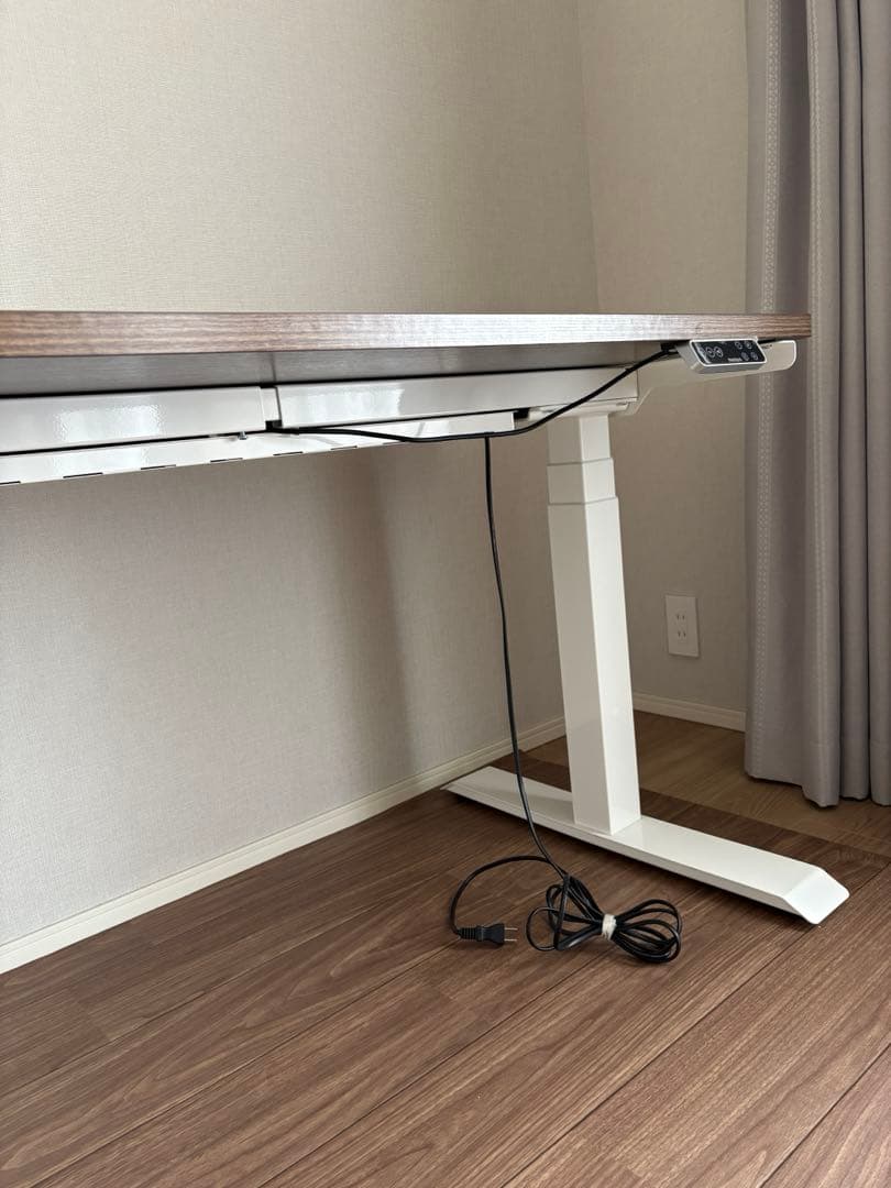 Flexispot E7 電動昇降デスク+グレイウッド天板セット60x120