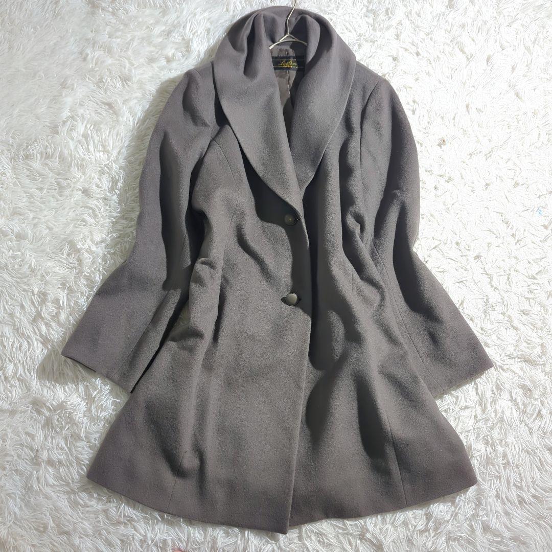 Leilian カシミア100% ロロピアーナ ショールカラー ロングコート