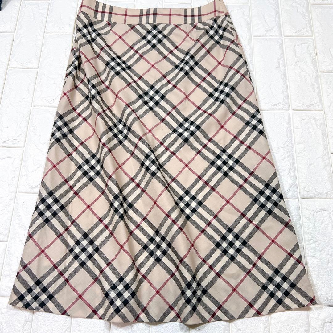 バーバリー ロンドン BURBERRY チェック フレア スカート 38