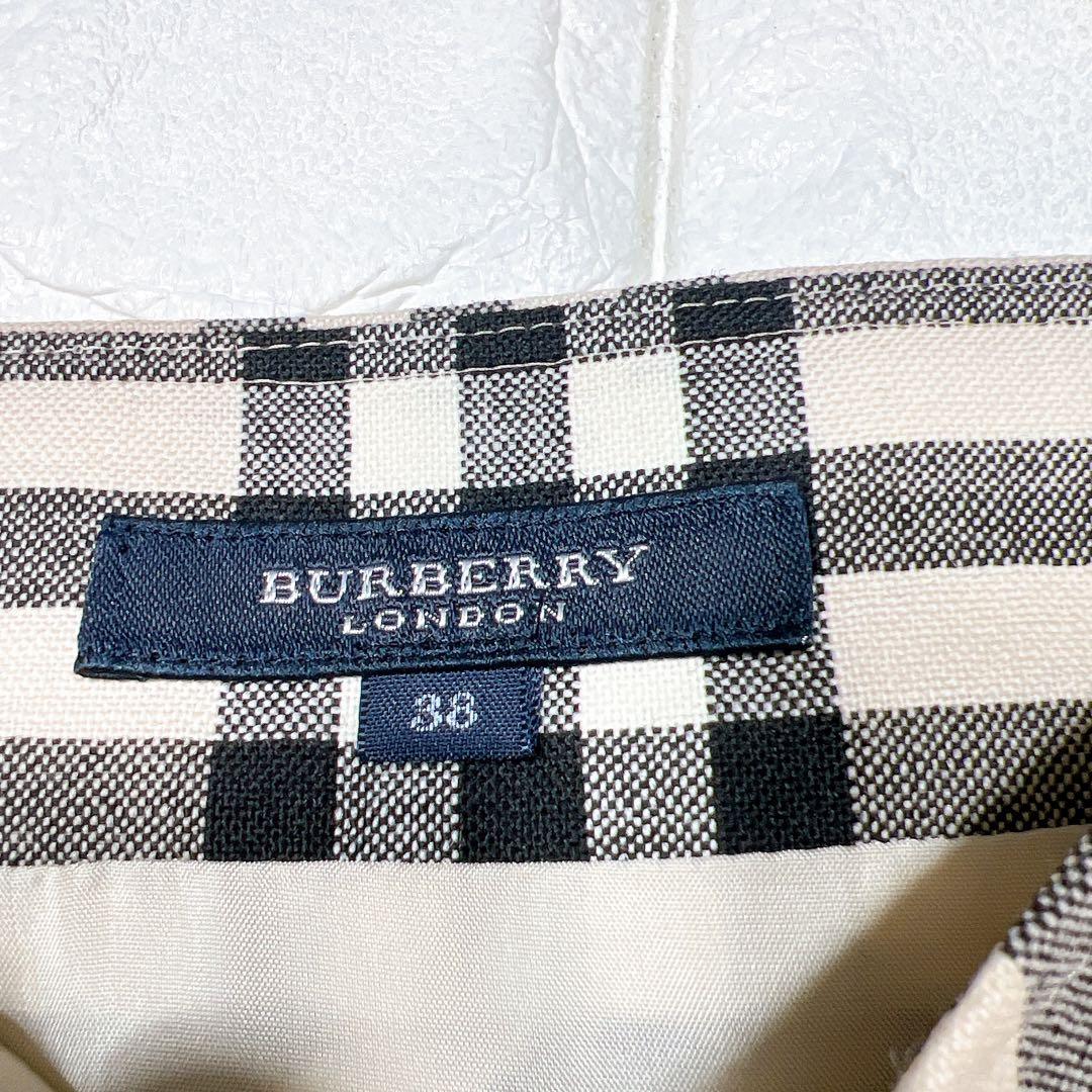 バーバリー ロンドン BURBERRY チェック フレア スカート 38