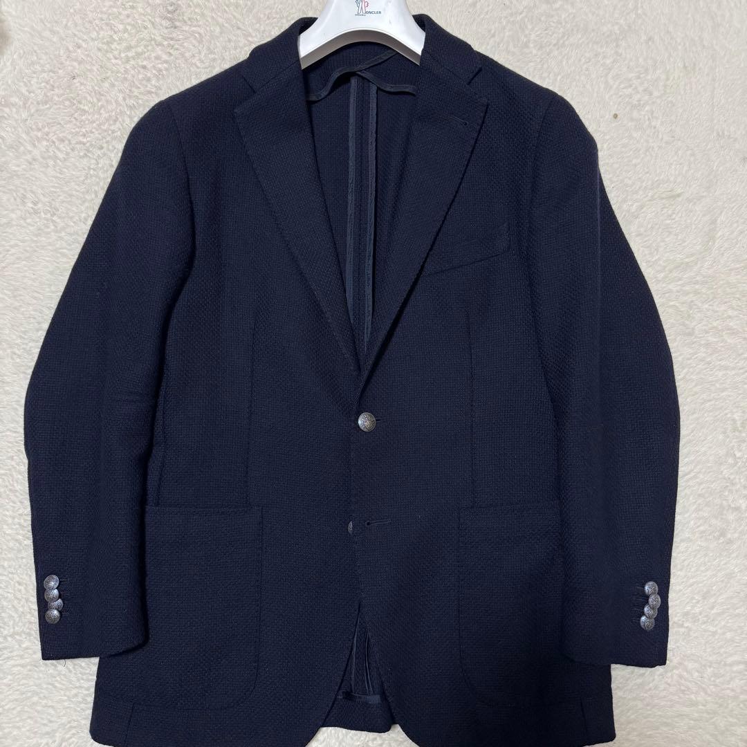 極希少 TAGLIATORE モンテカルロ カシミヤ混 ホップサック 50R