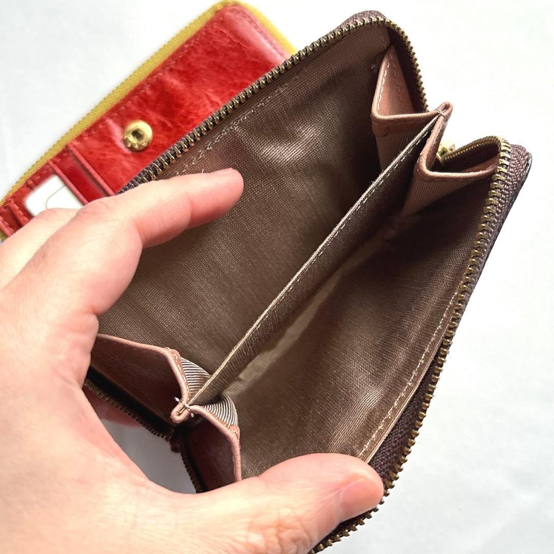 【新品】Trideep トライディープ オリエンタルラウンド二つ折り財布 ピンク