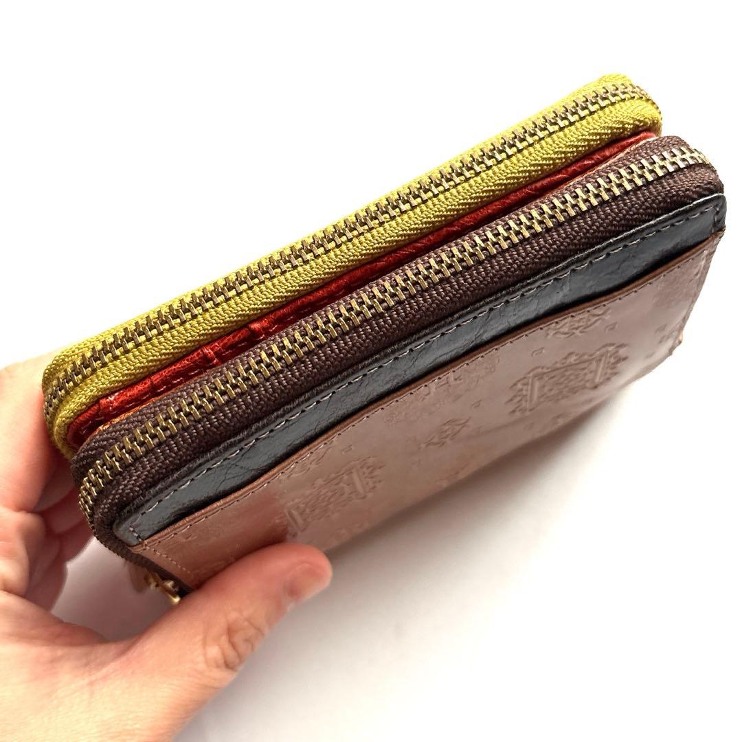 【新品】Trideep トライディープ オリエンタルラウンド二つ折り財布 ピンク