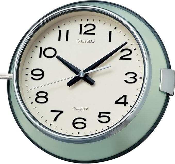 【美品】SEIKO レトロ 掛時計 KS474M　防塵 防湿 バス時計 船舶時計