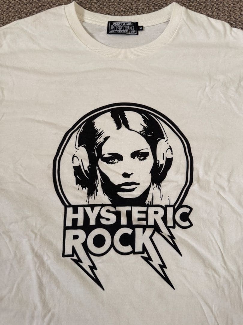 ヒステリックグラマー☆HYSTERIC ROCK Tシャツ⬜︎ホワイト⬜︎白⬜︎M