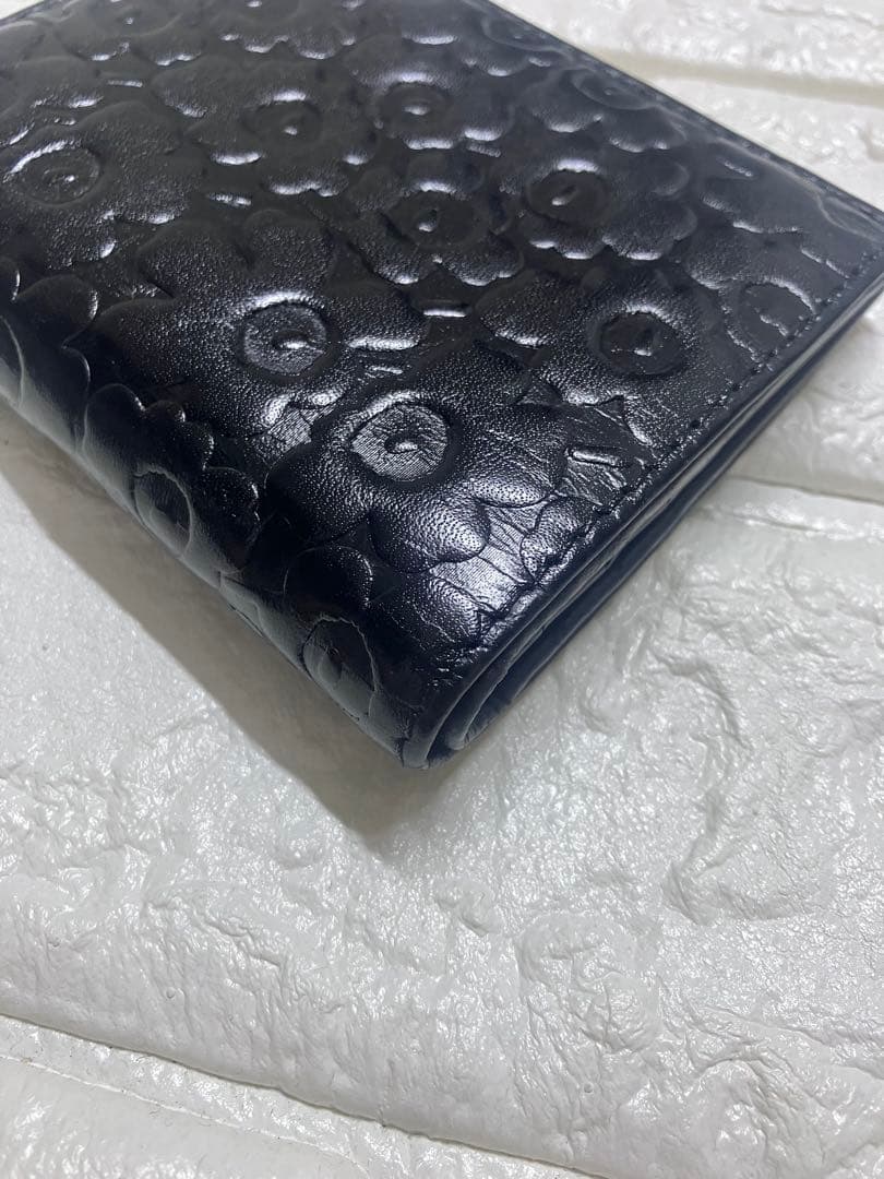 マリメッコ　marimekko 財布　折り財布　ブラック