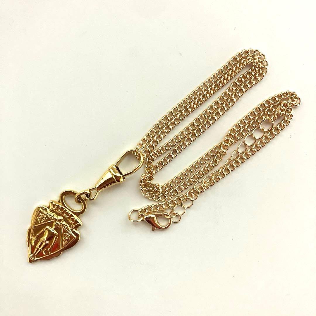 【ヴィンテージ】GUCCI グッチ クレスト チャーム ネックレス