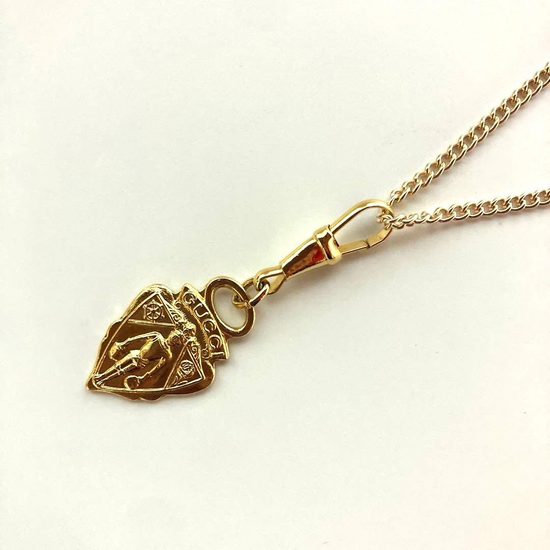 【ヴィンテージ】GUCCI グッチ クレスト チャーム ネックレス