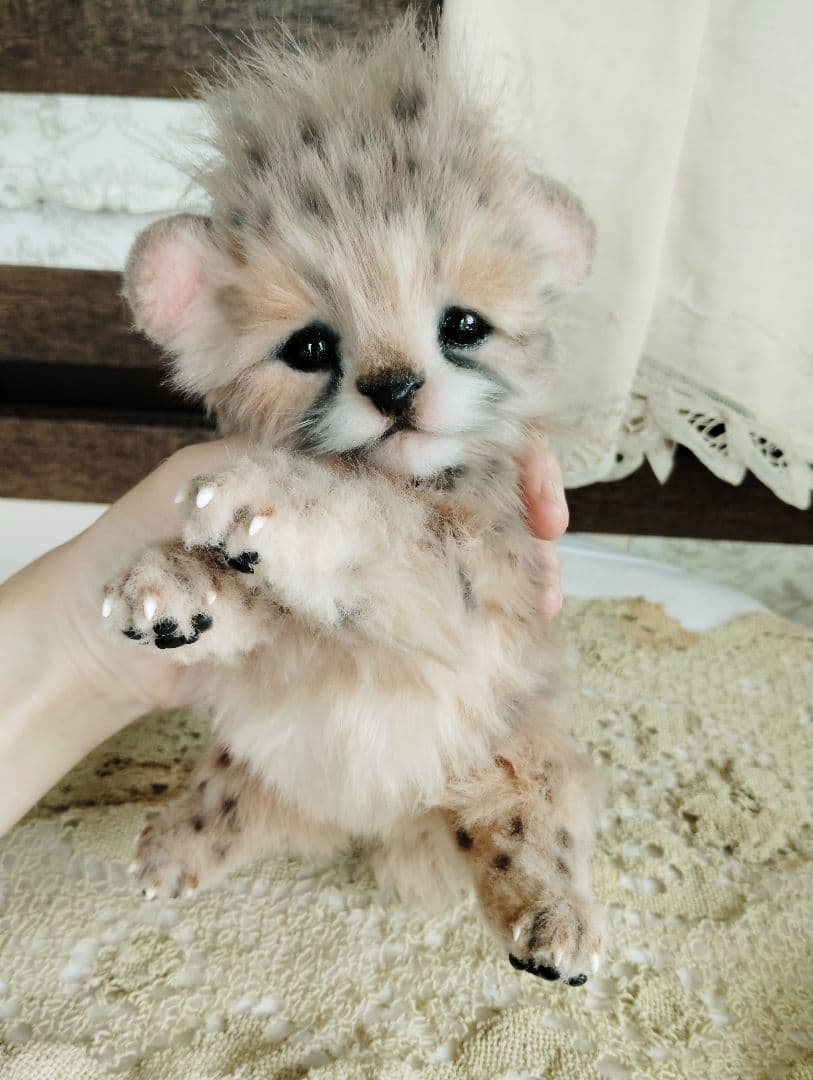 生後1ヶ月♡チーターベビー♡アートドール♡ぬいぐるみ♡