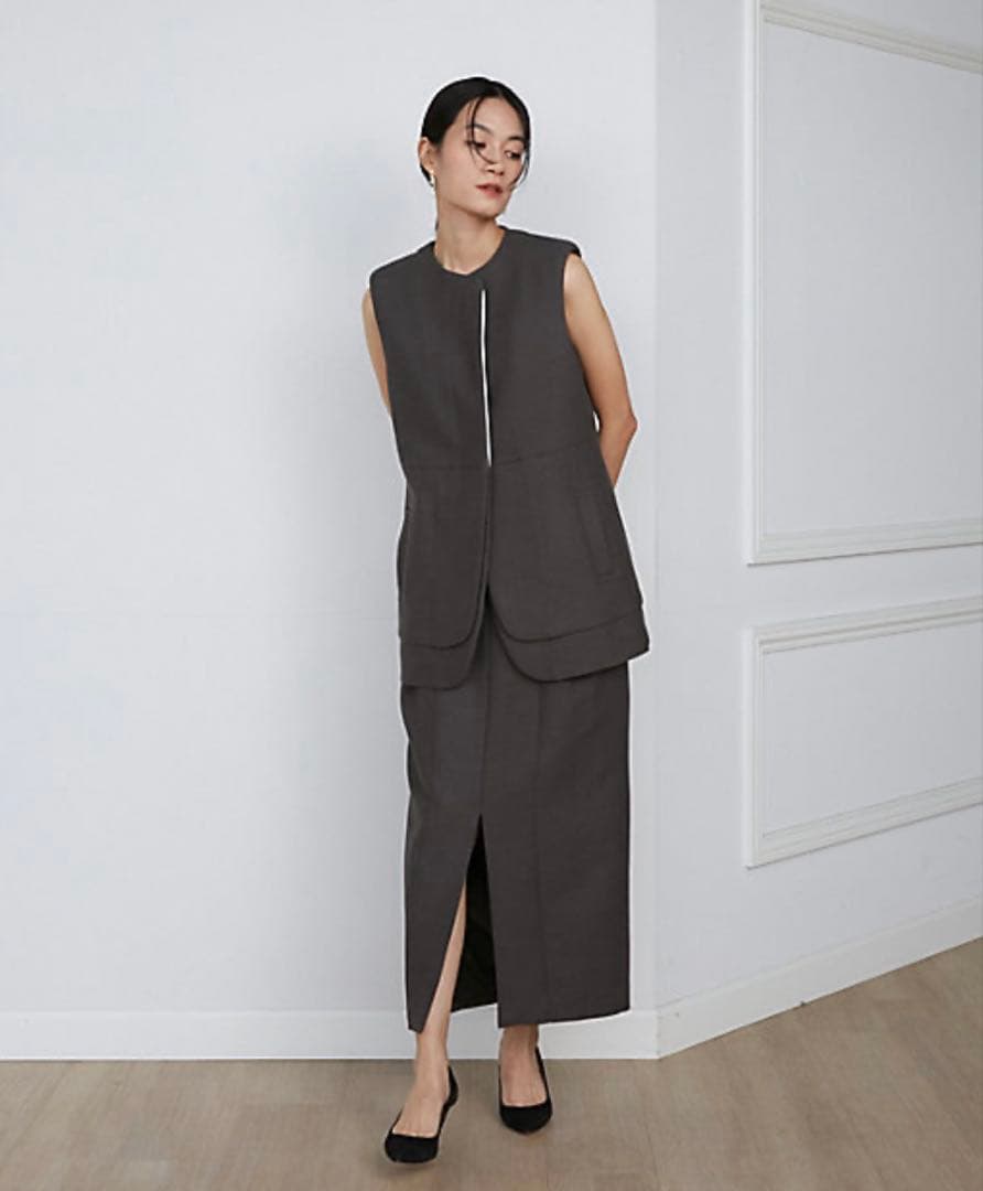 新品　la veille スーペリアクローゼット フロントスリットラインスカート