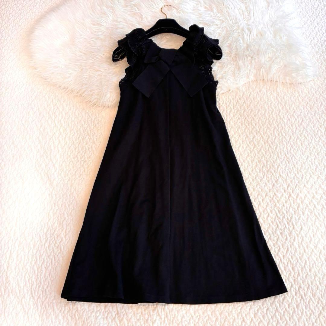 美品♡ レッドヴァレンティノ　ノースリーブワンピース　レース　フリル　リボン