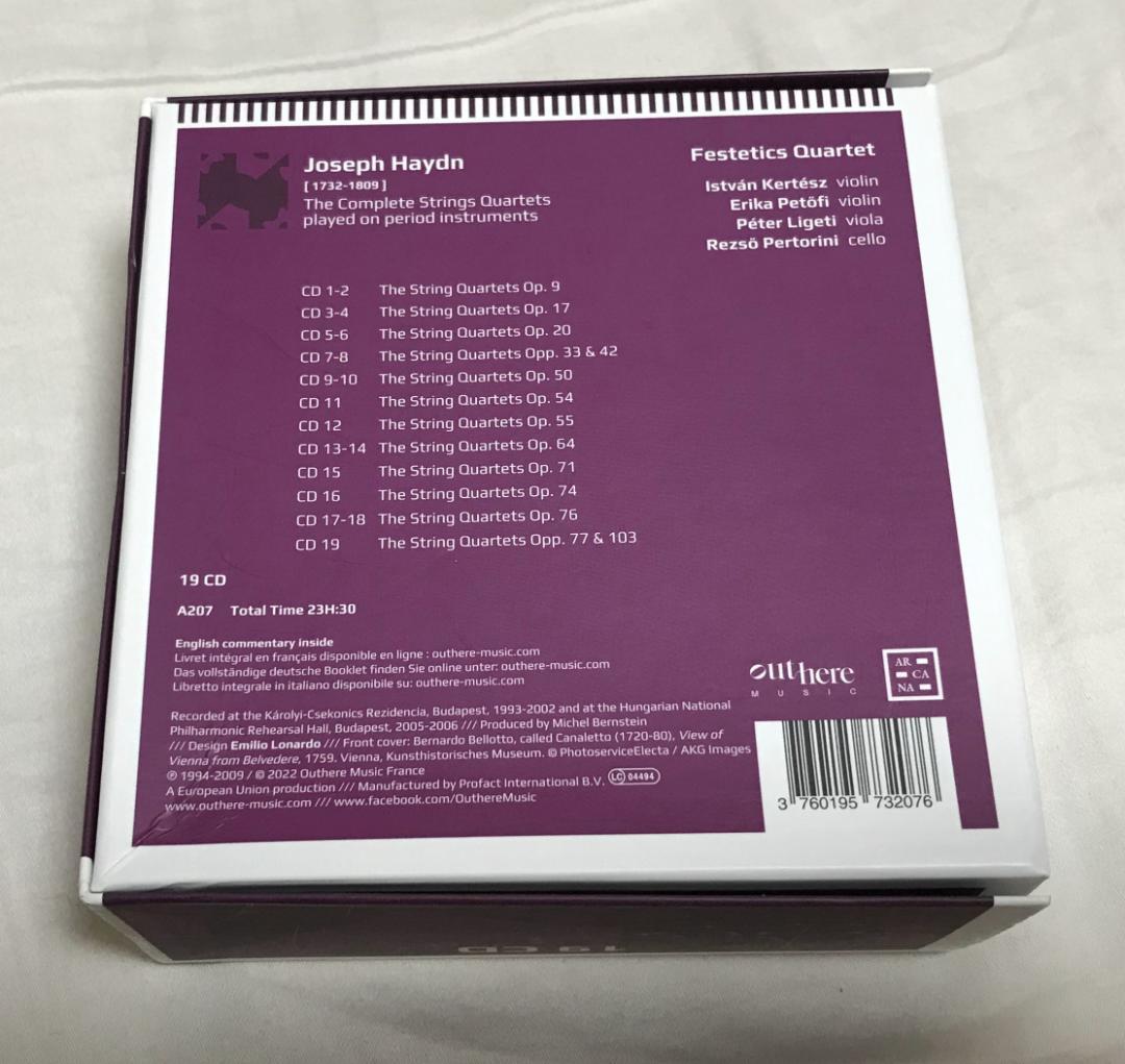 フェステティチ四重奏団ハイドン「弦楽四重奏曲全集」19CD