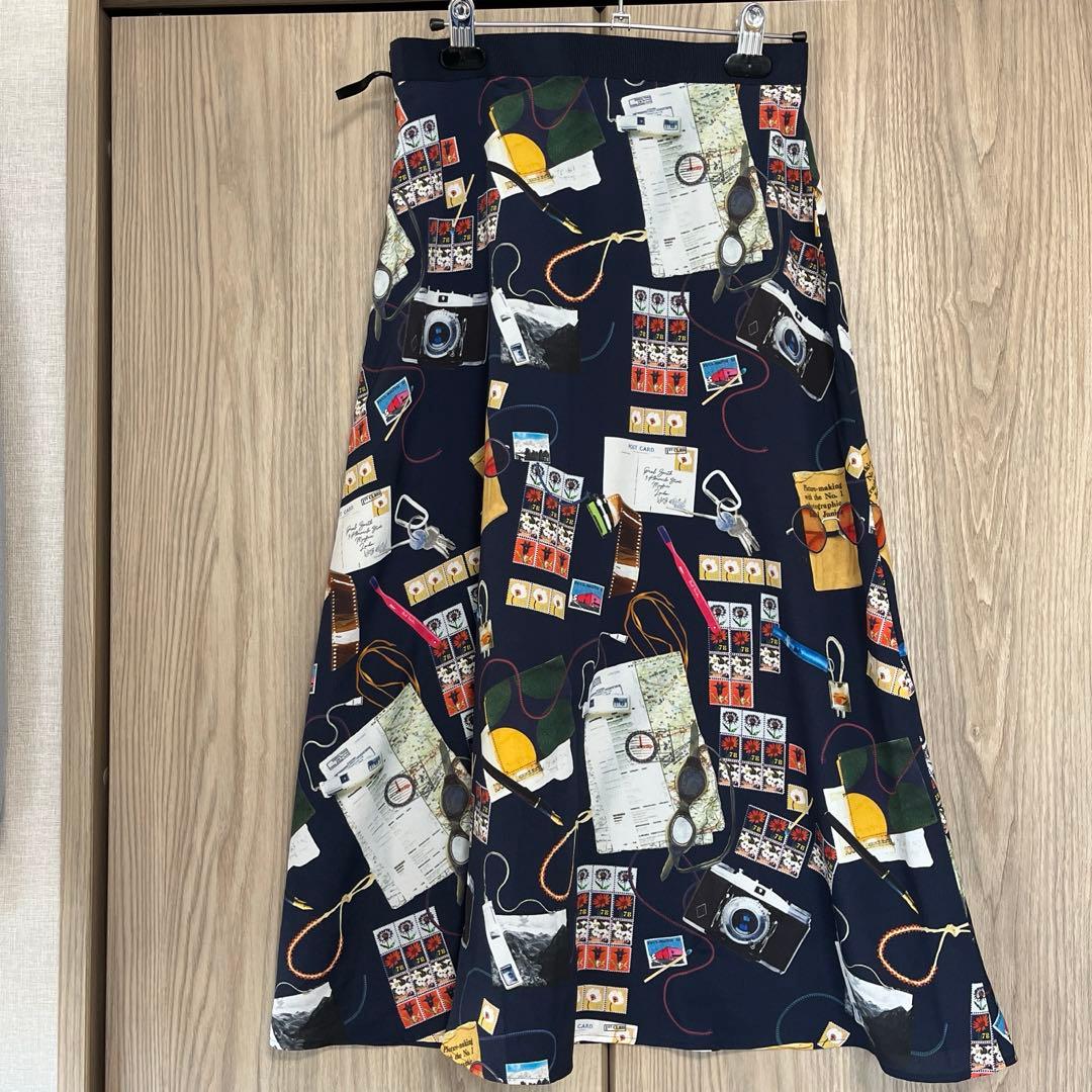 【美品】PS Paul Smith 洗える フレアロングスカート 40