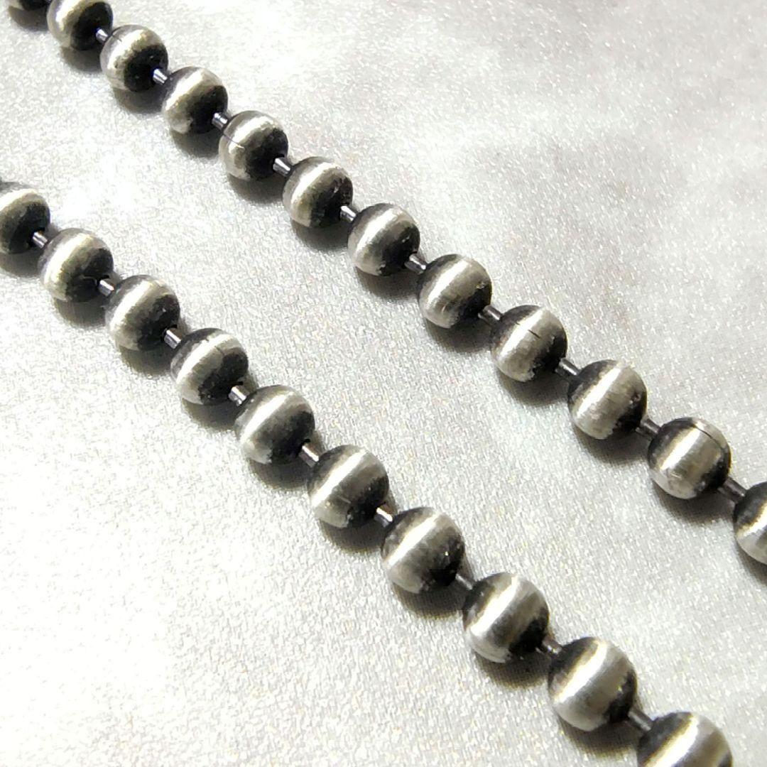 即日発送★本物silver925★3mm★ボールチェーン 60cm 燻
