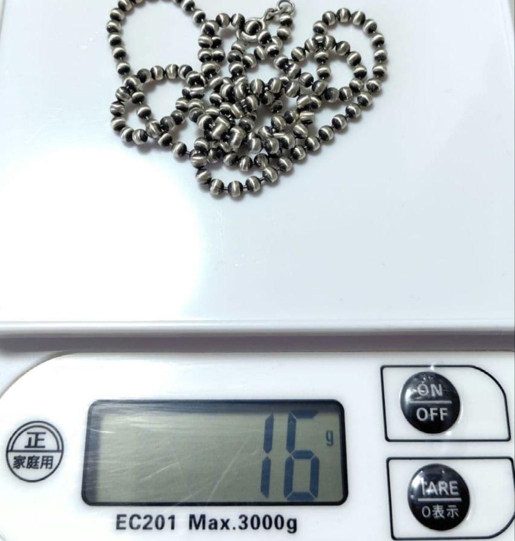 即日発送★本物silver925★3mm★ボールチェーン 60cm 燻
