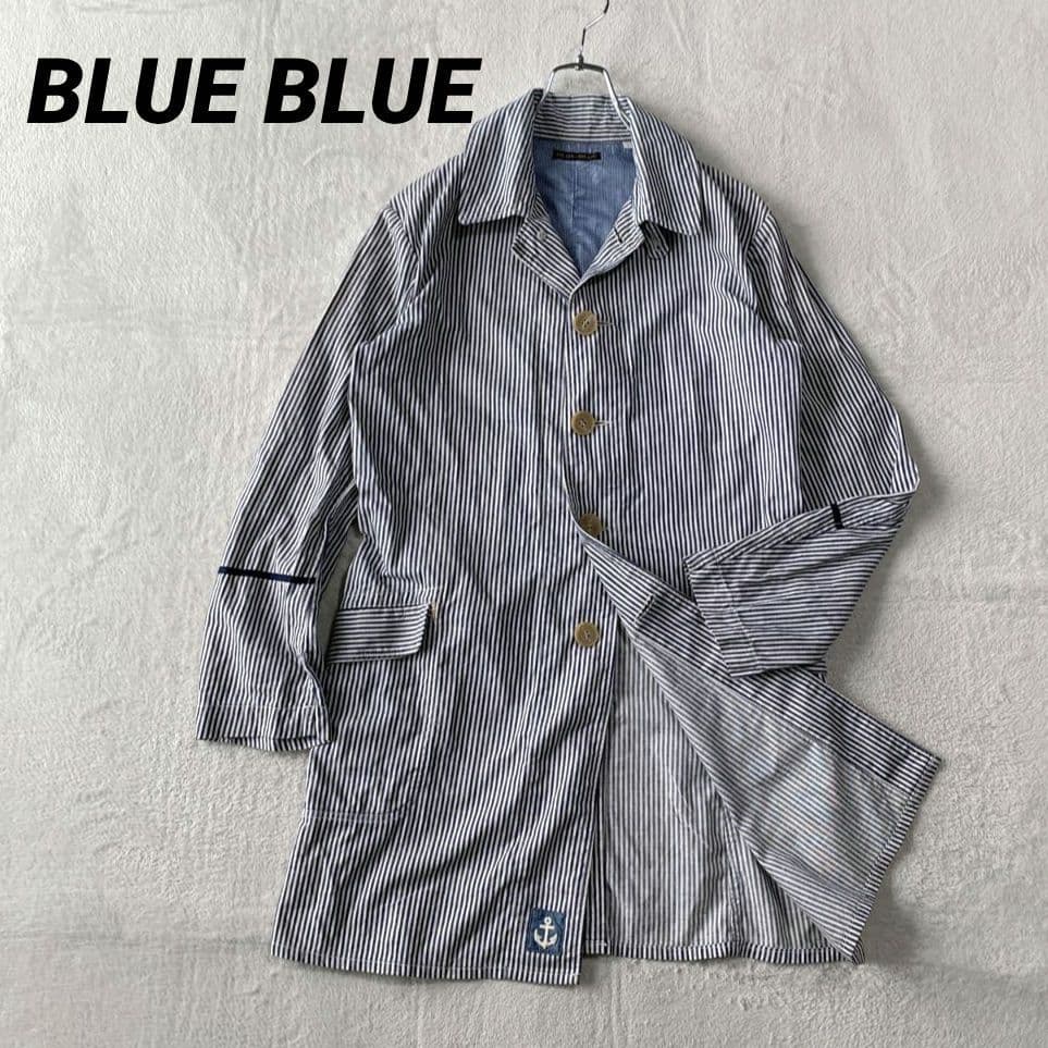 人気 BLUE BLUE ブルーブルー ヒッコリー ストライプ ショップコート