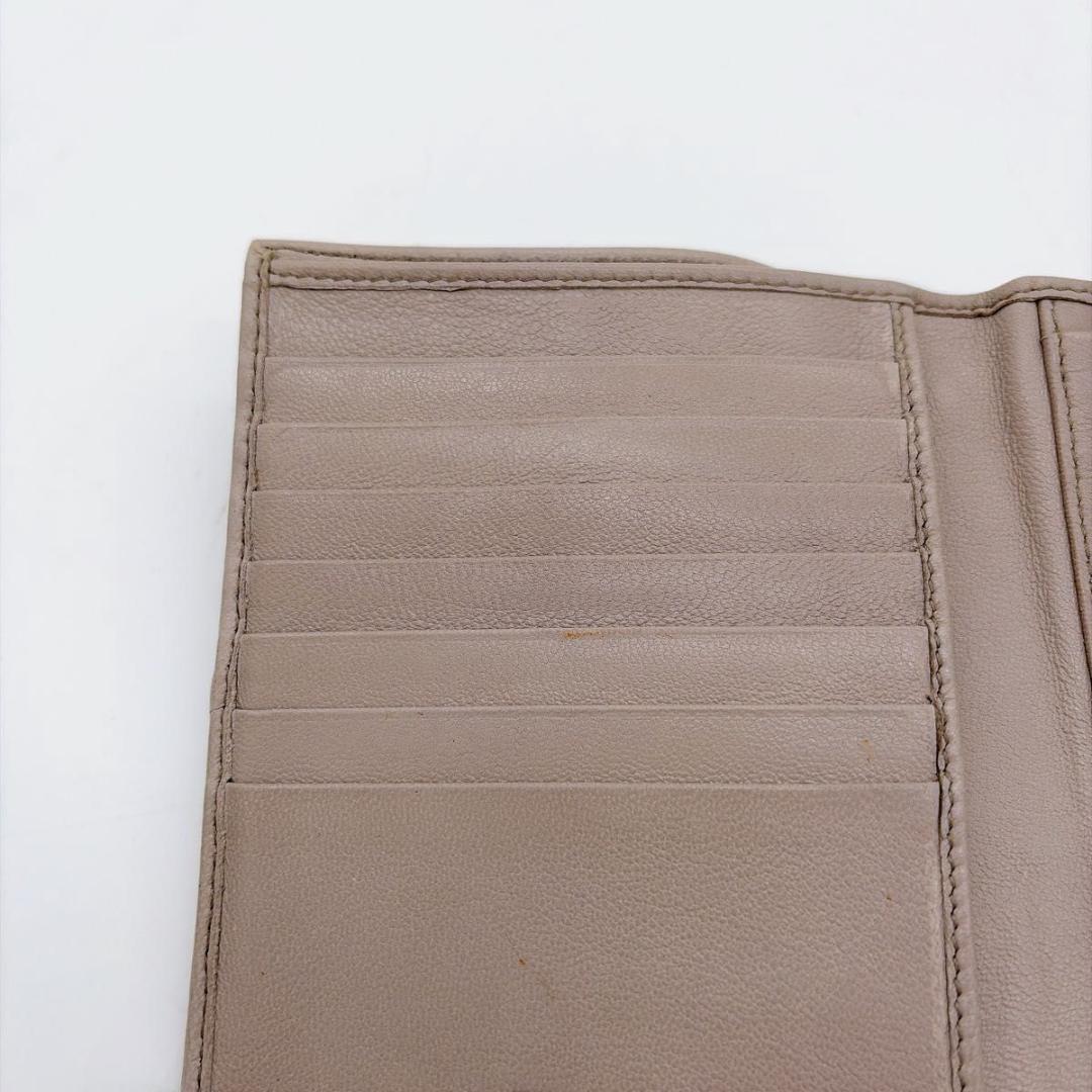 箱付 PRADA プラダ ナッパ 折り財布 ベージュ 三つ折り財布 ゴールドロゴ