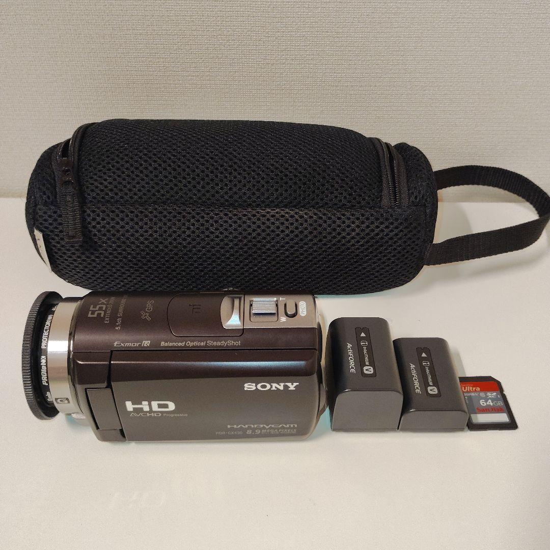SONY HDR-CX430V ビデオカメラ ケース バッテリー SDカード付き