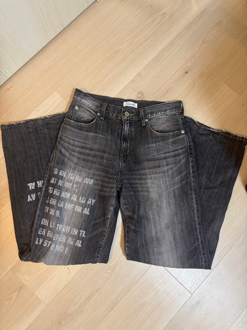 Laguagem VINTAGE PRINT STRAIGHT デニム