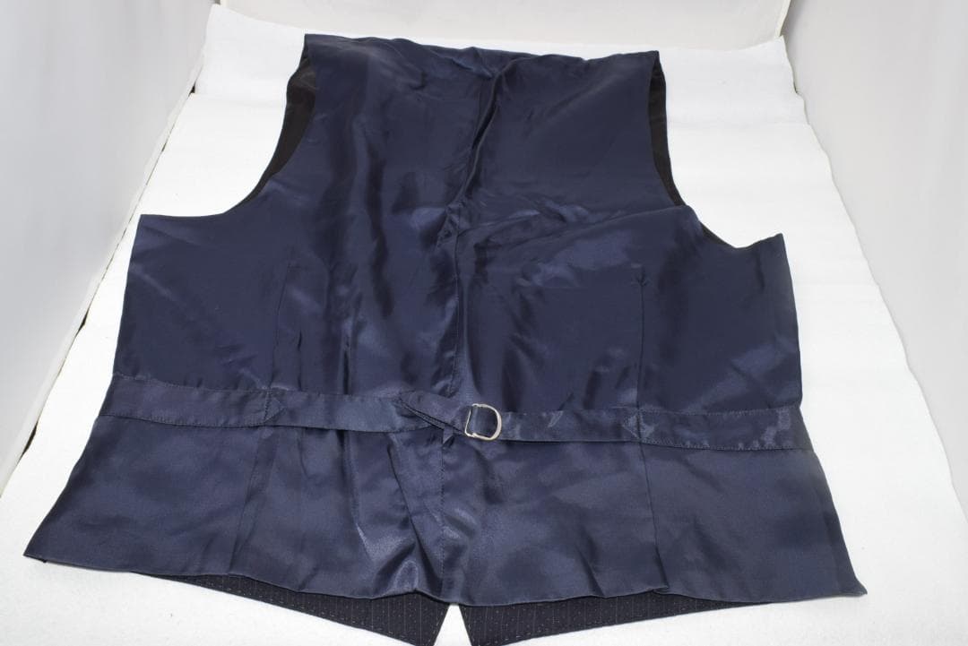 新品☆Paul Smith ストライプ ベスト☆紺色☆L2サイズ☆裏地黒
