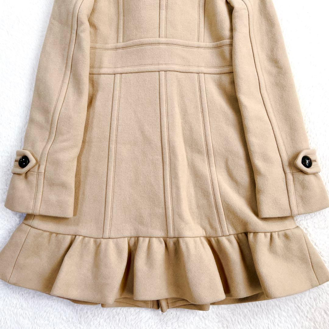 美品✨バーバリーブルーレーベル ロングコート　裾フリル ノバチェック ベージュ