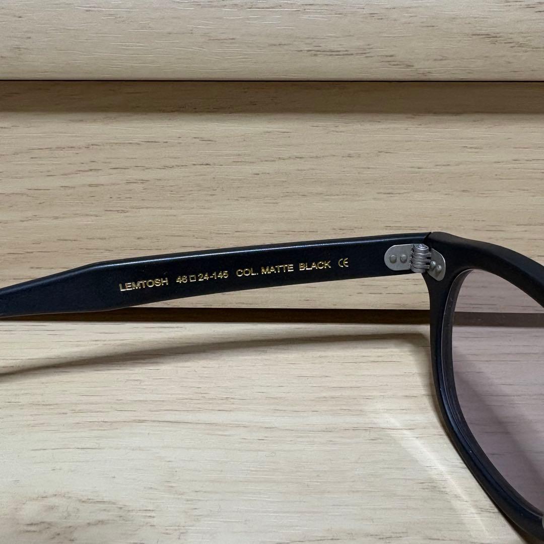 MOSCOT レムトッシュ MATTE BLACK 46 ライトパープルレンズ