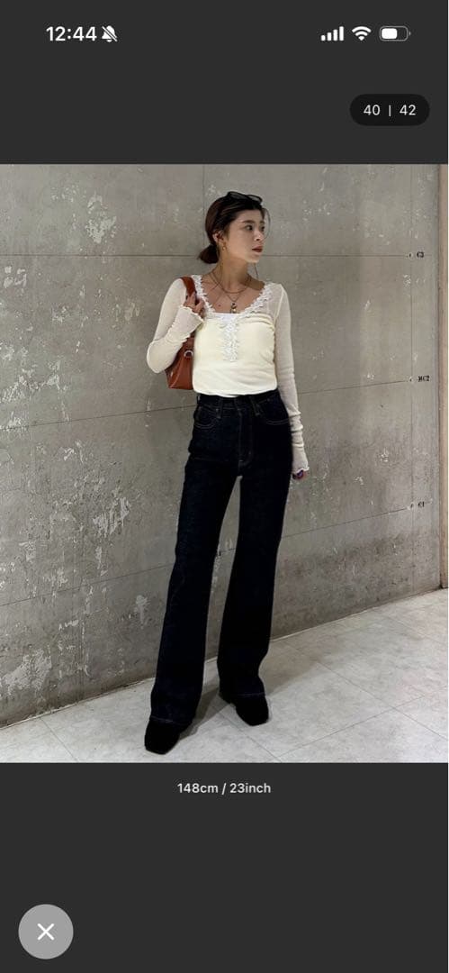【美品】moussy MVS BLACK FLARE 25inch