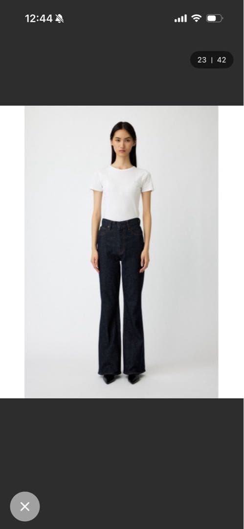 【美品】moussy MVS BLACK FLARE 25inch