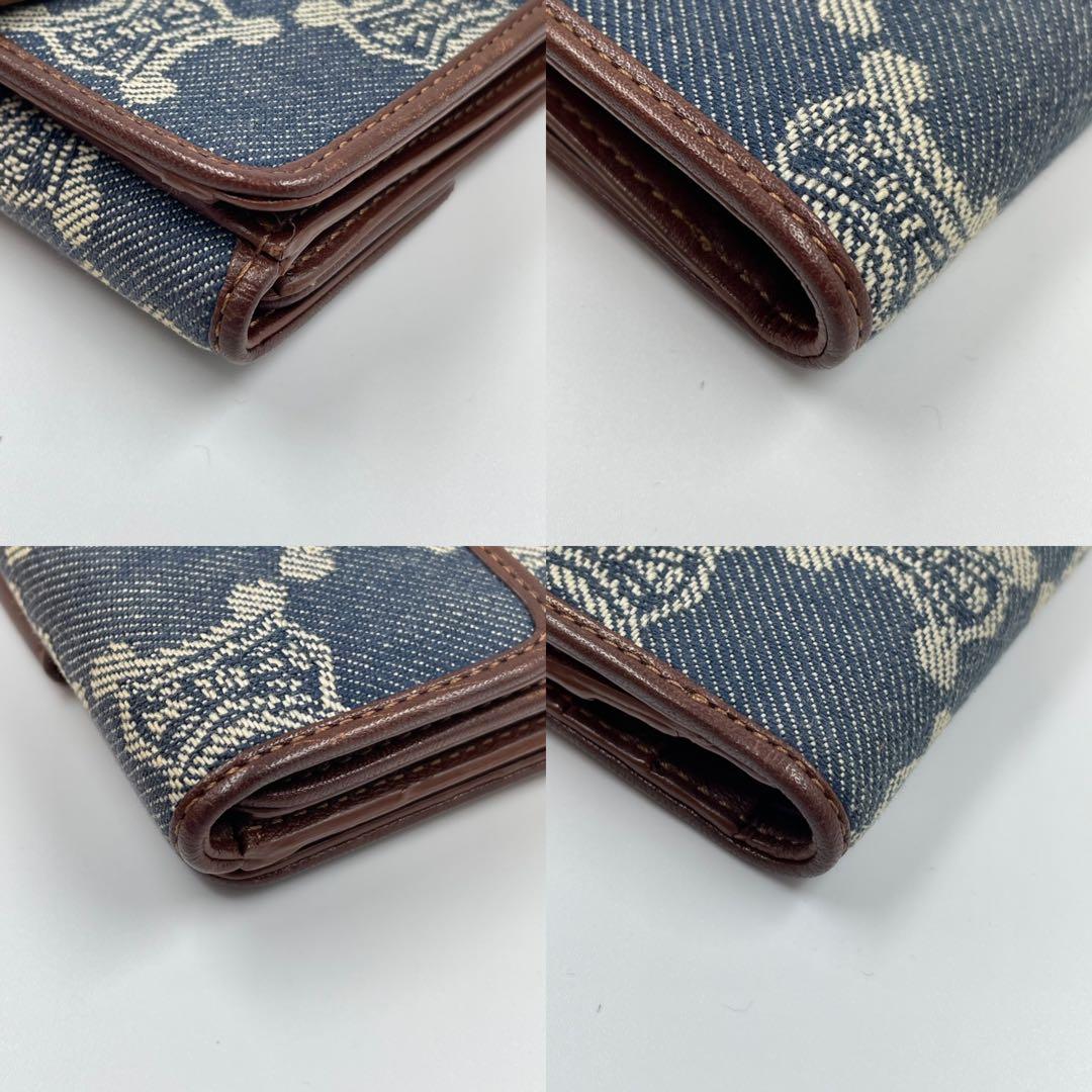 未使用✨　CELINE パリマカダム　デニム　折り財布　財布　札入れ　レザー