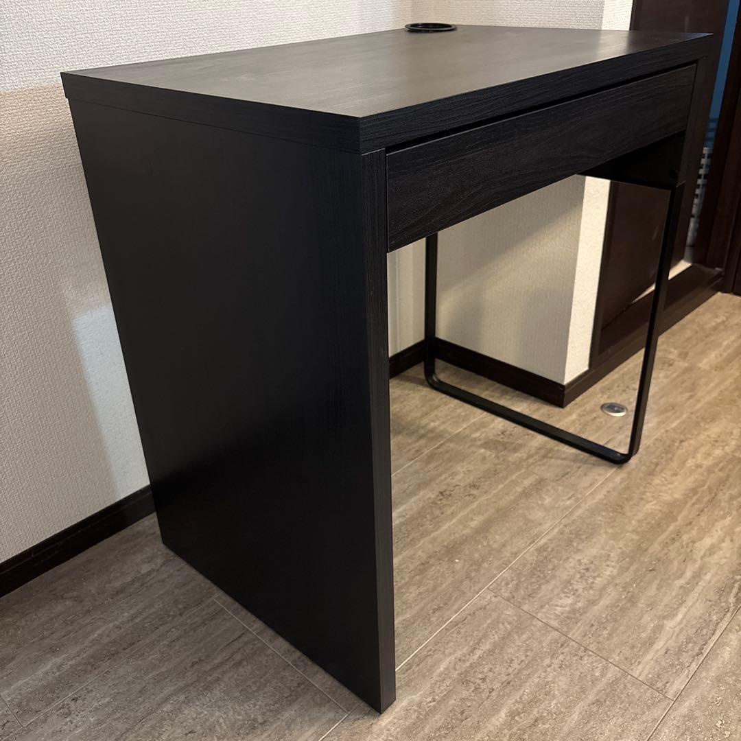 【組み立て済、送料込み】IKEA デスク:ブラックブラウン:73x50 cm