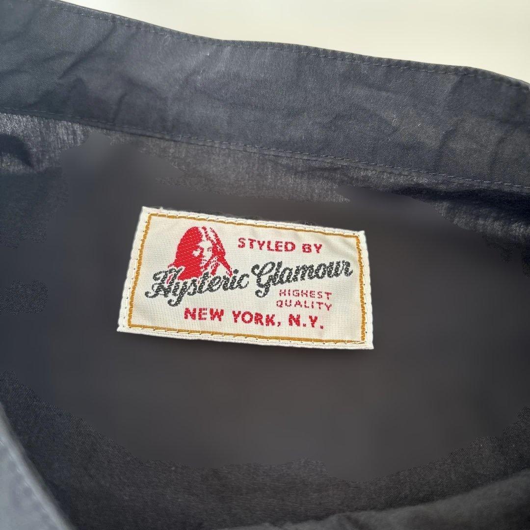 Hysteric Glamour ブラック 半袖 シャツワンピース