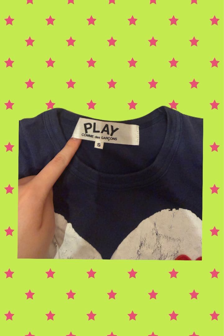 PLAY Comme des Garçons ハートプリント Tシャツ S