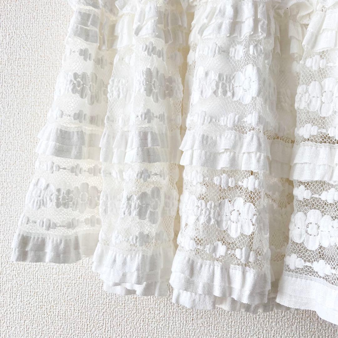 【美品】merry jenny レース スカート ホワイト