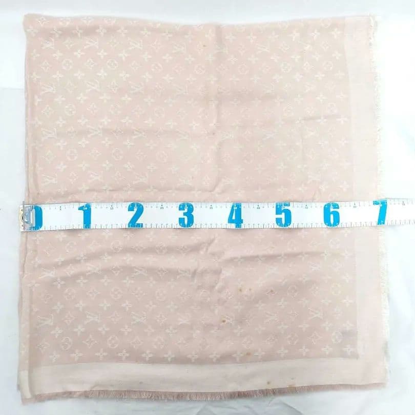 LOUIS VUITTON 大判ストール モノグラム 140cm ピンク n26