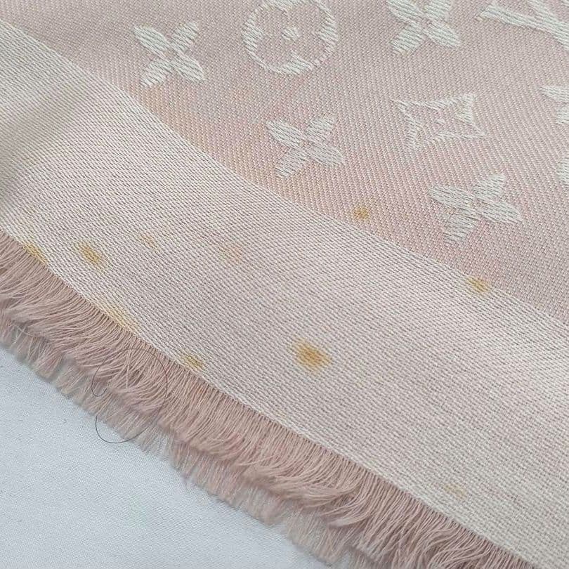 LOUIS VUITTON 大判ストール モノグラム 140cm ピンク n26