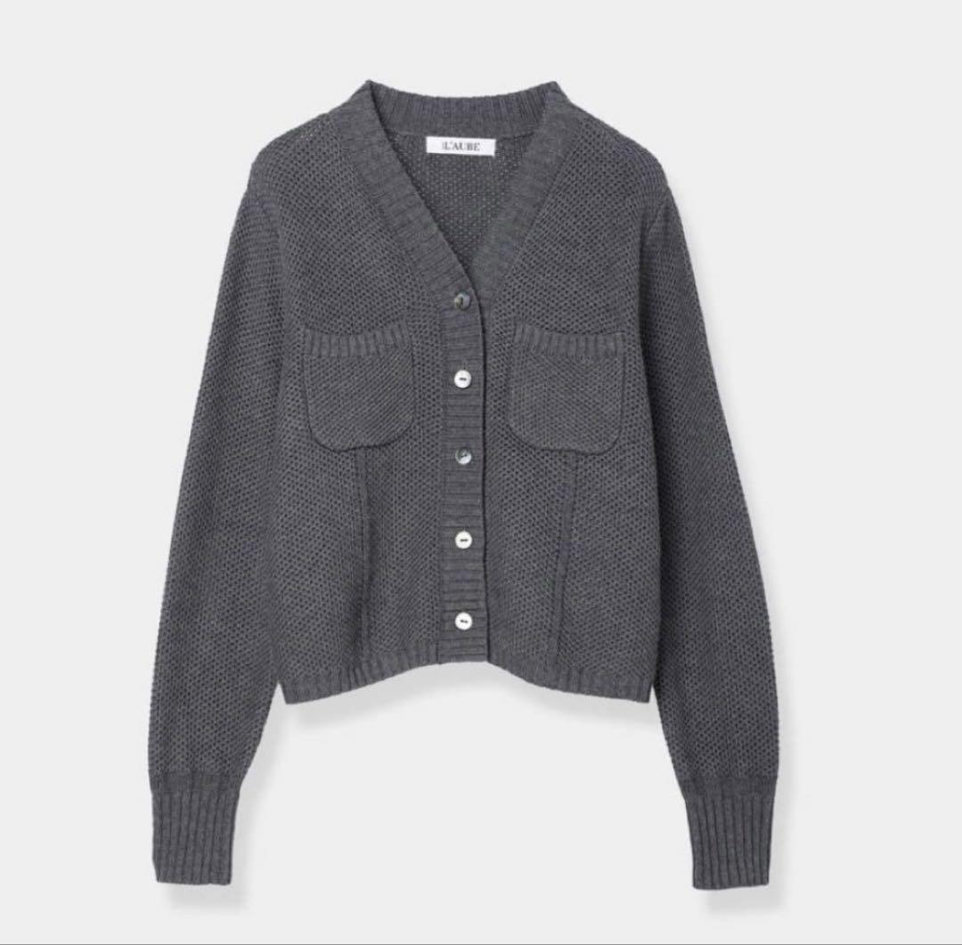 【L'AUBE BLANC】Basket Knit Cardigan
